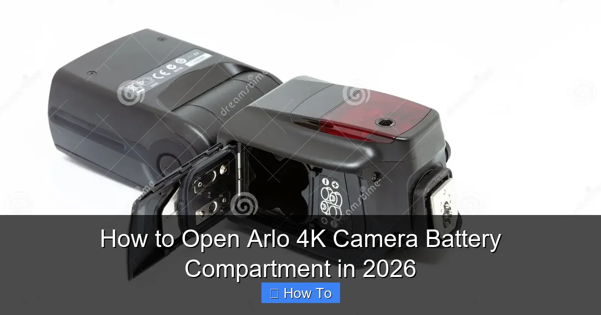How to Open Arlo 4K Camera Battery Compartment in 2026