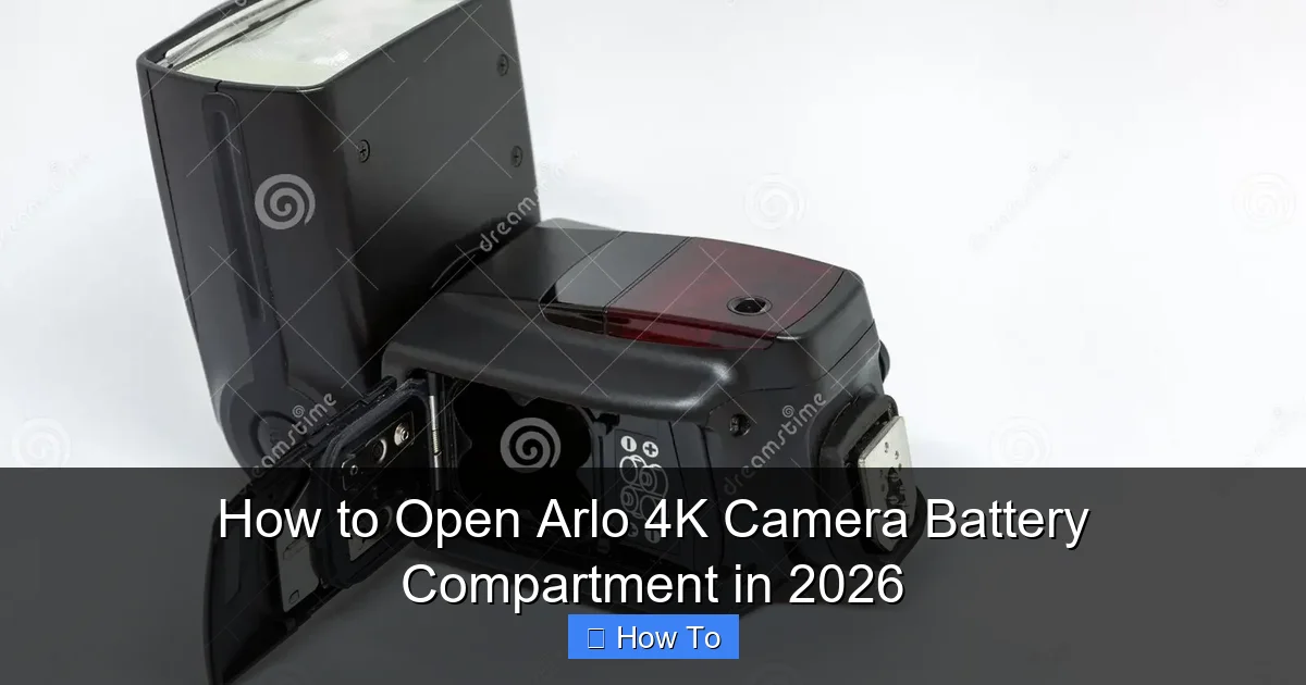 How to Open Arlo 4K Camera Battery Compartment in 2026