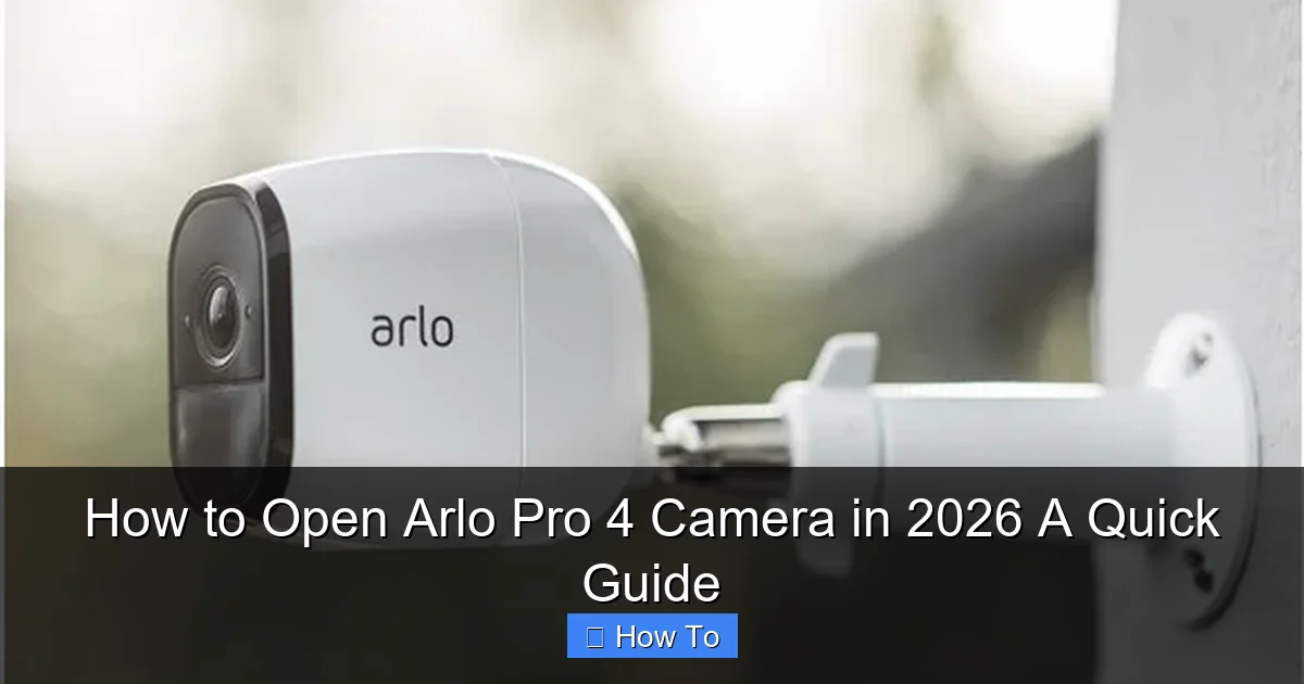 How to Open Arlo Pro 4 Camera in 2026 A Quick Guide