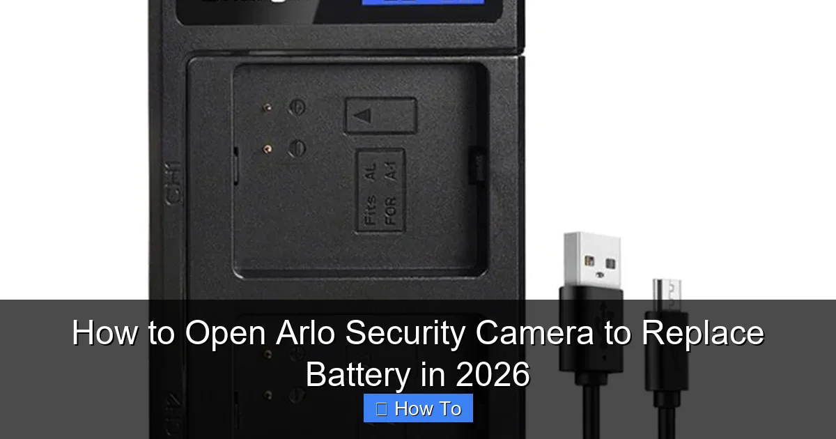 How to Open Arlo Security Camera to Replace Battery in 2026