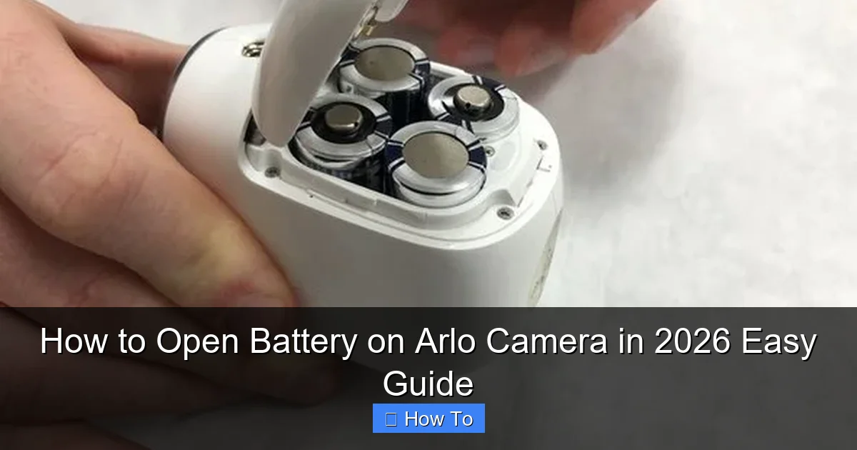 How to Open Battery on Arlo Camera in 2026 Easy Guide