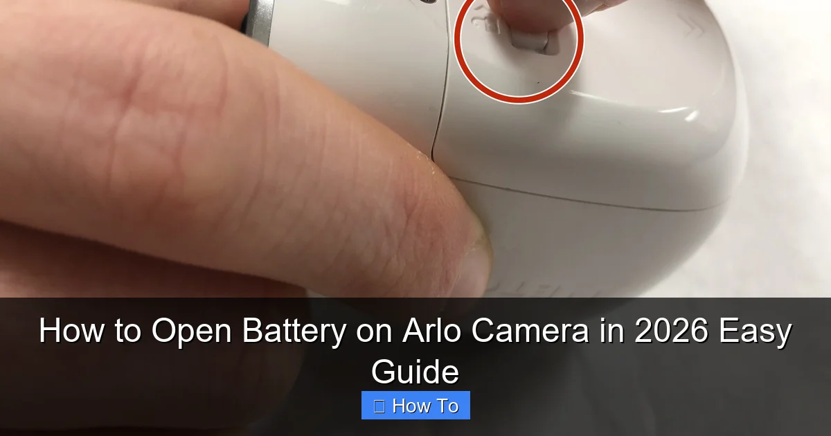 How to Open Battery on Arlo Camera in 2026 Easy Guide