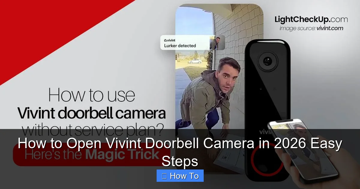 How to Open Vivint Doorbell Camera in 2026 Easy Steps