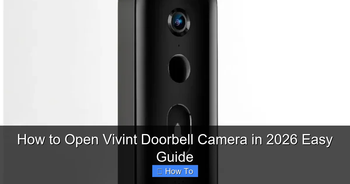 How to Open Vivint Doorbell Camera in 2026 Easy Guide