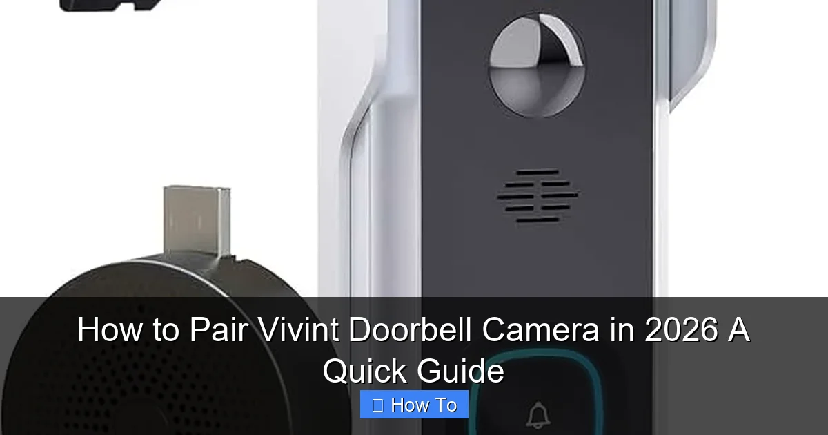 How to Pair Vivint Doorbell Camera in 2026 A Quick Guide