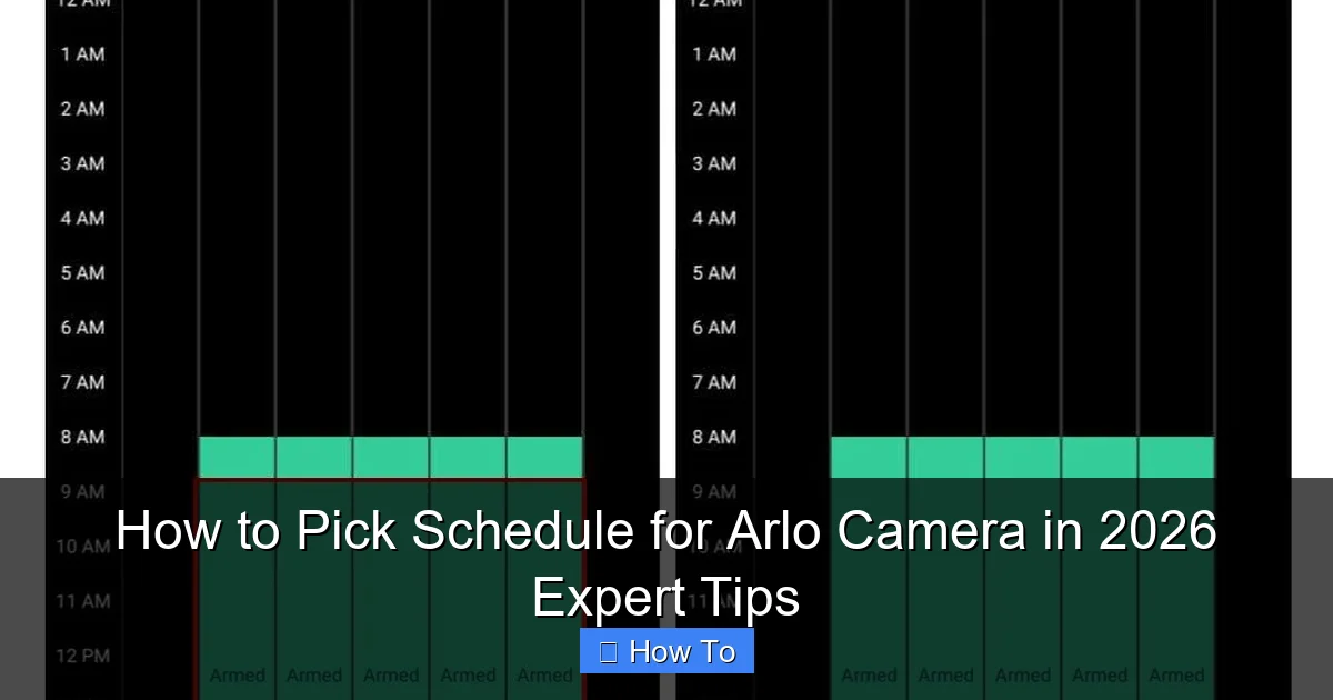 How to Pick Schedule for Arlo Camera in 2026 Expert Tips
