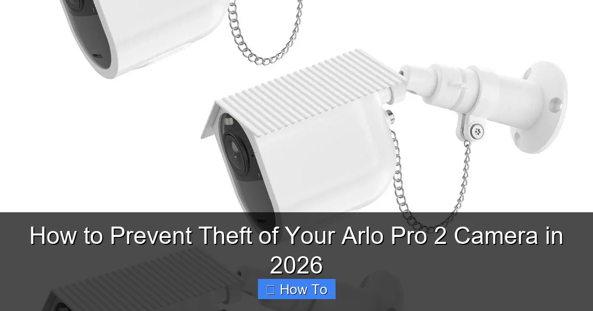 How to Prevent Theft of Your Arlo Pro 2 Camera in 2026