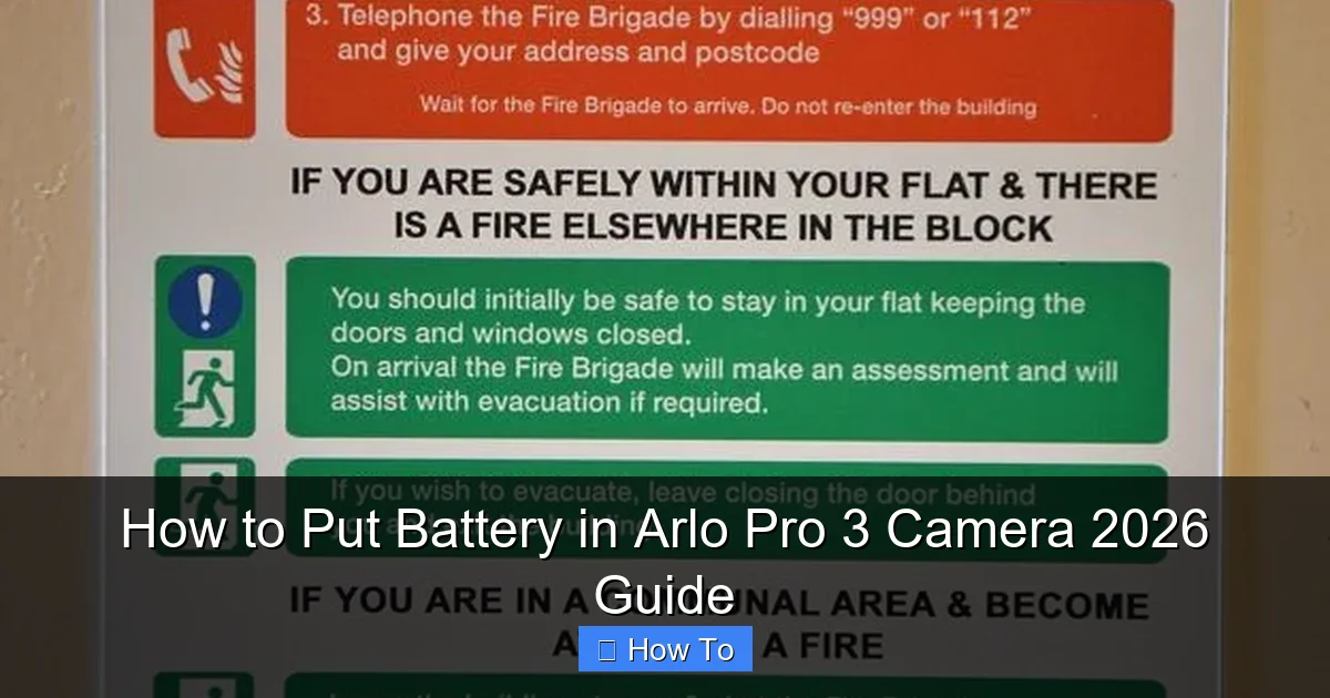 How to Put Battery in Arlo Pro 3 Camera 2026 Guide