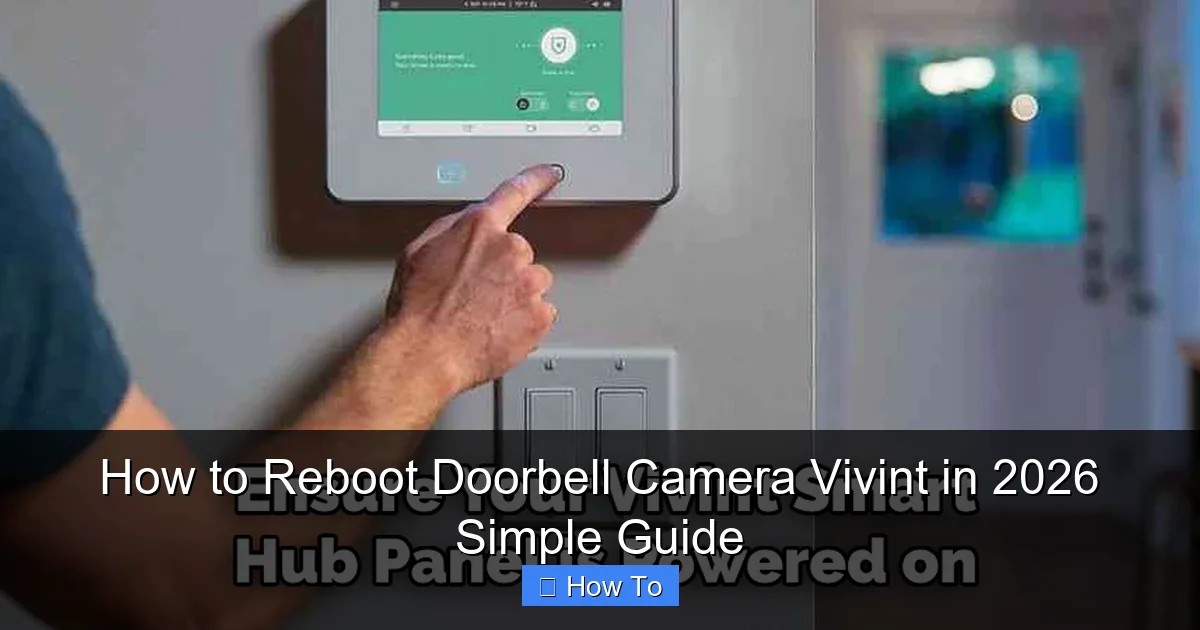 How to Reboot Doorbell Camera Vivint in 2026 Simple Guide