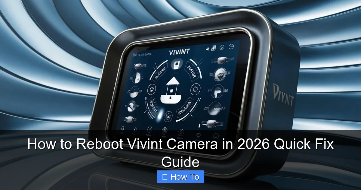 How to Reboot Vivint Camera in 2026 Quick Fix Guide
