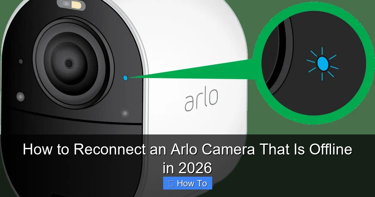 How to Reconnect an Arlo Camera That Is Offline in 2026