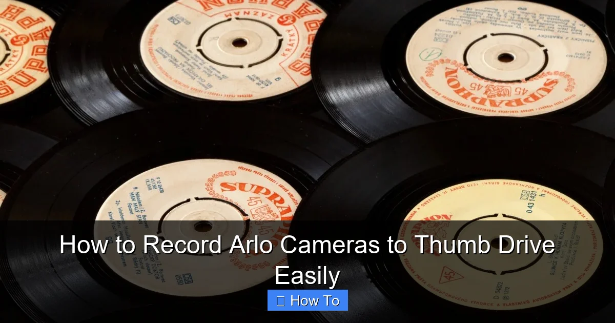How to Record Arlo Cameras to Thumb Drive Easily