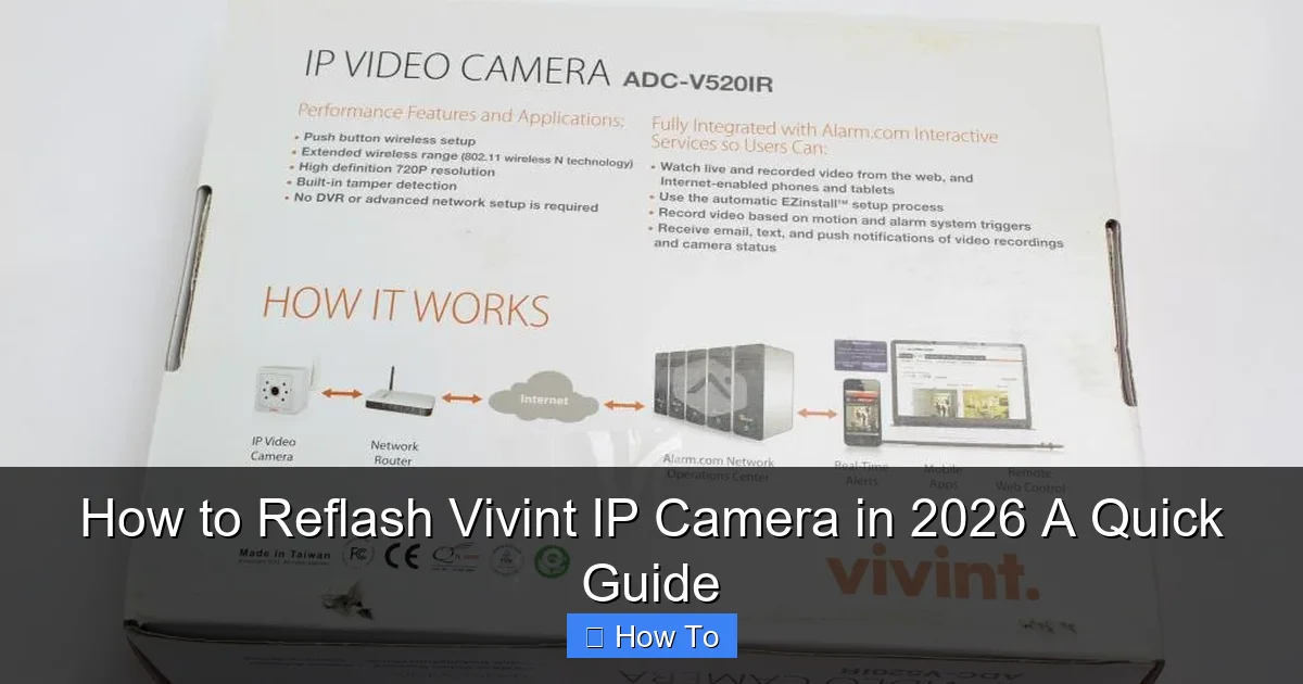 How to Reflash Vivint IP Camera in 2026 A Quick Guide