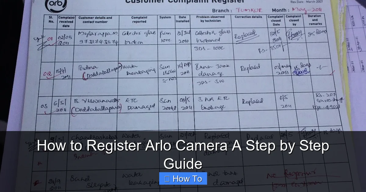 How to Register Arlo Camera A Step by Step Guide