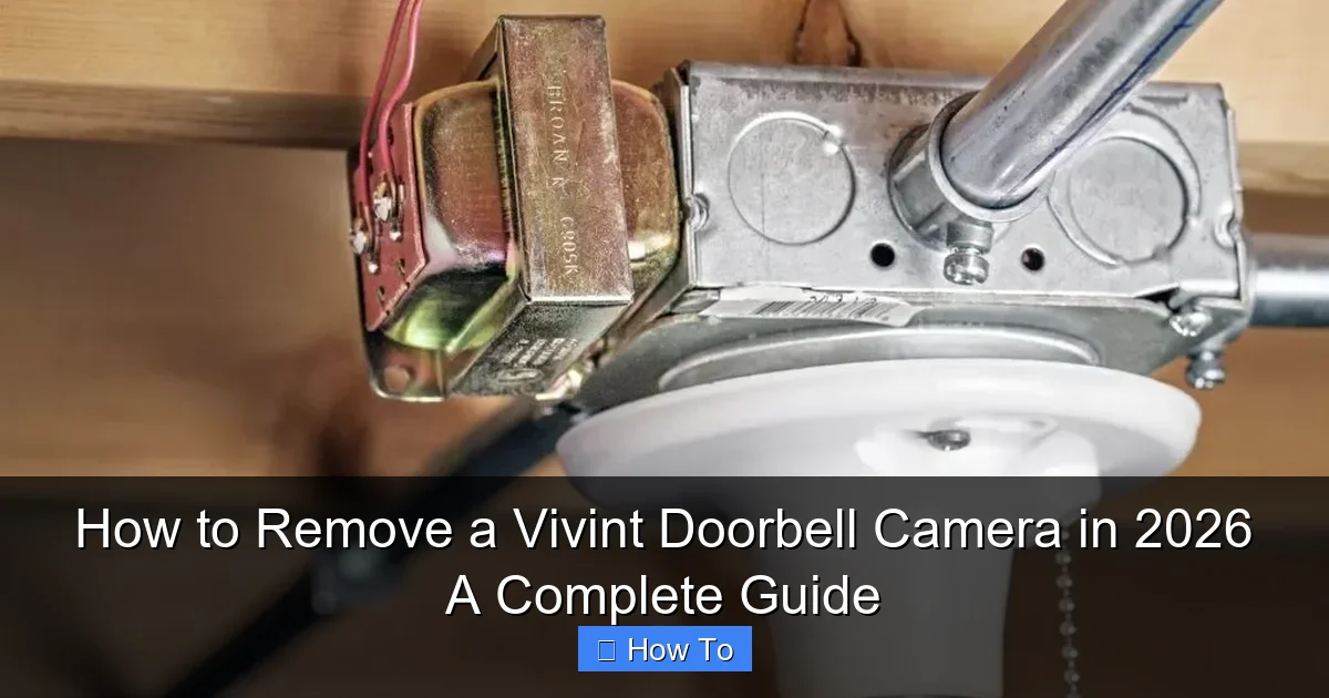 How to Remove a Vivint Doorbell Camera in 2026 A Complete Guide