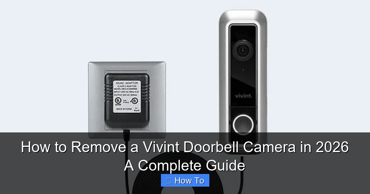 How to Remove a Vivint Doorbell Camera in 2026 A Complete Guide