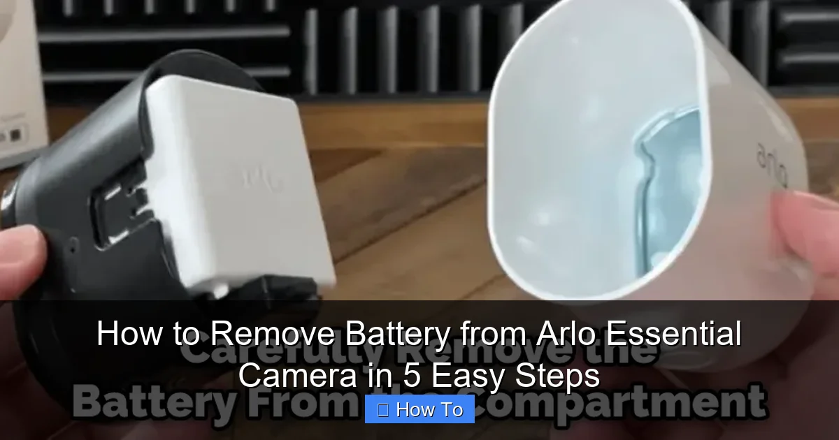 How to Remove Battery from Arlo Essential Camera in 5 Easy Steps