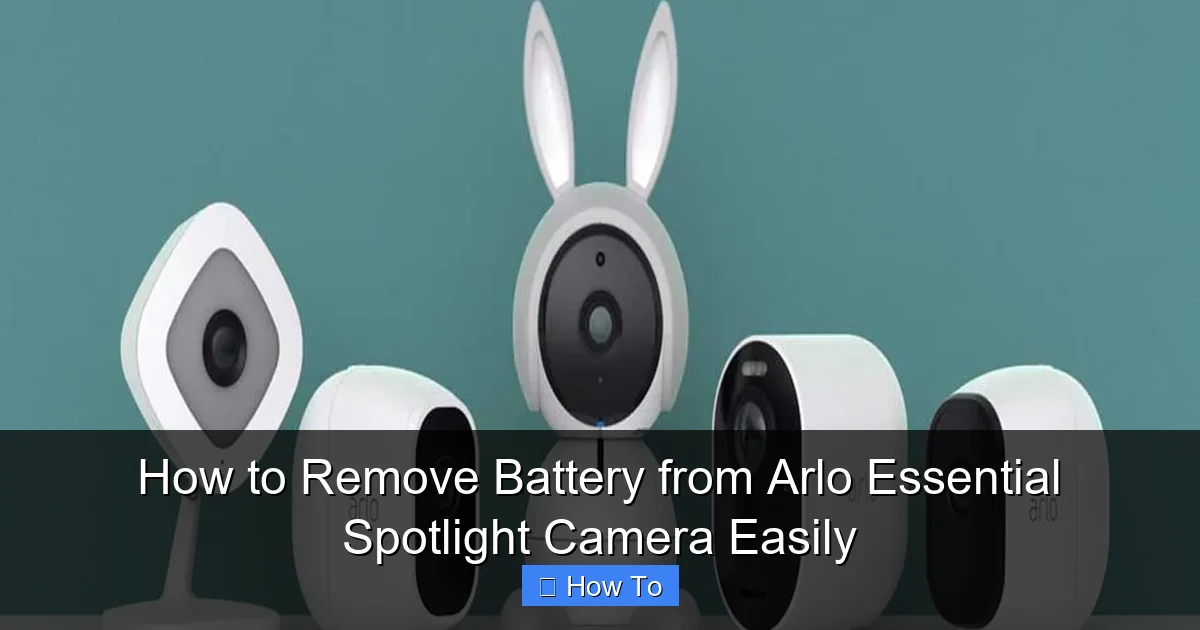 How to Remove Battery from Arlo Essential Spotlight Camera Easily