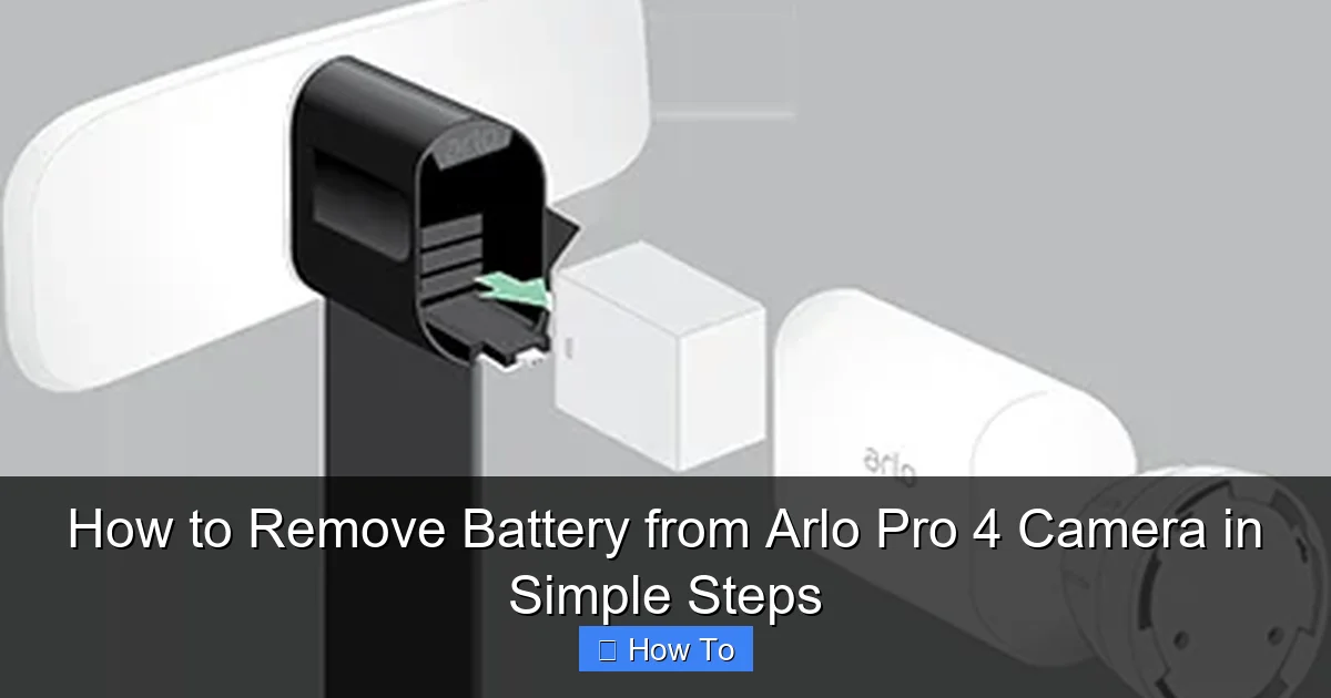 How to Remove Battery from Arlo Pro 4 Camera in Simple Steps
