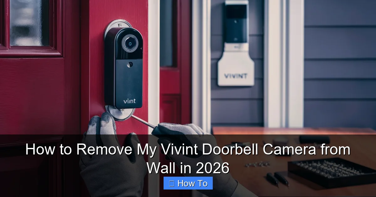 How to Remove My Vivint Doorbell Camera from Wall in 2026