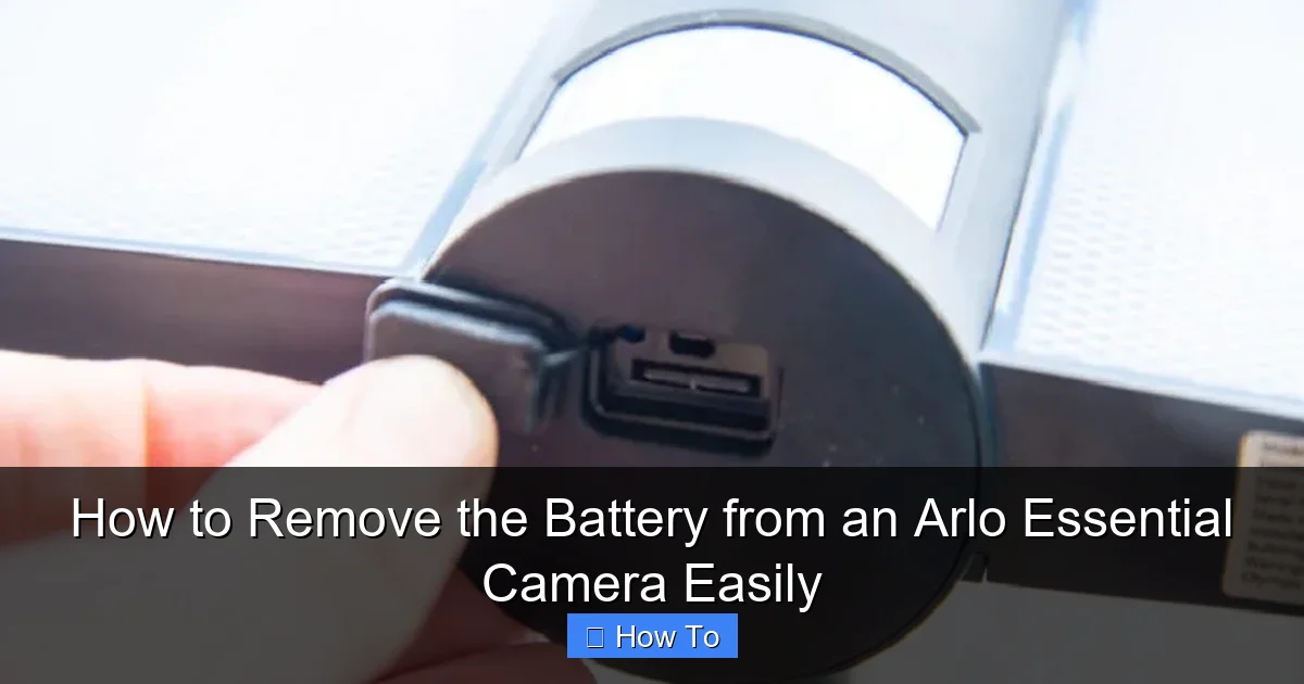 How to Remove the Battery from an Arlo Essential Camera Easily