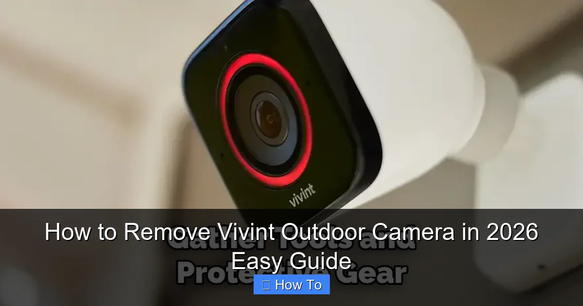 How to Remove Vivint Outdoor Camera in 2026 Easy Guide