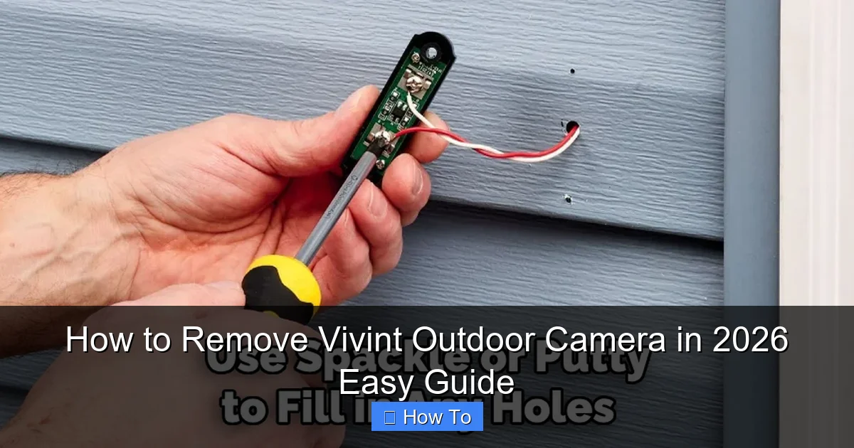 How to Remove Vivint Outdoor Camera in 2026 Easy Guide