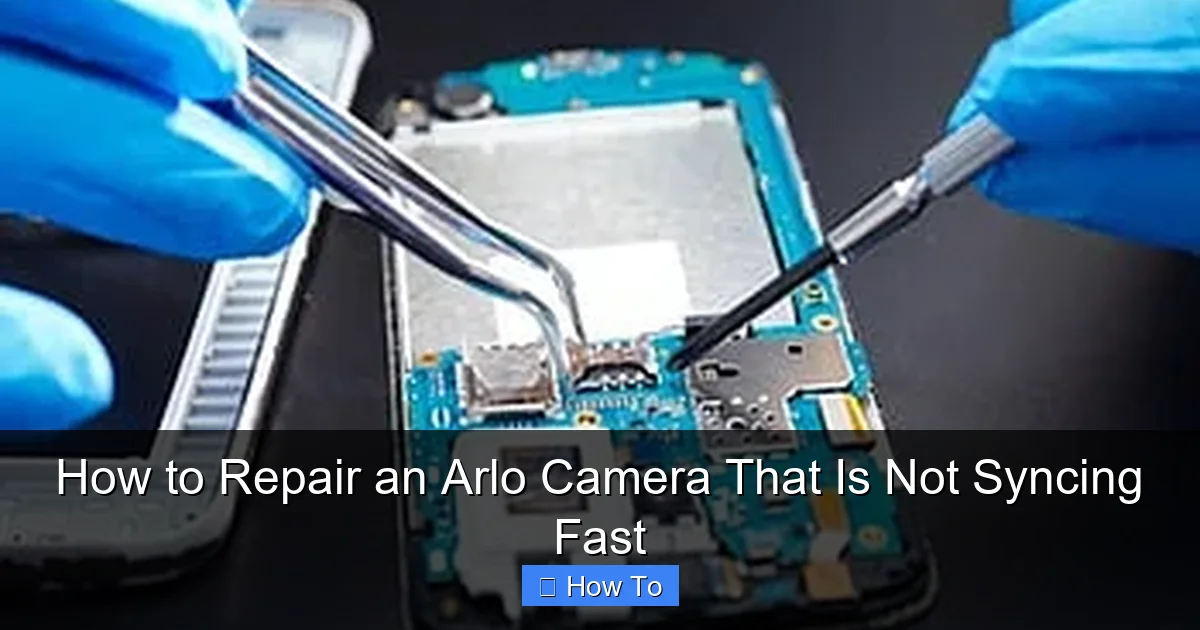 How to Repair an Arlo Camera That Is Not Syncing Fast