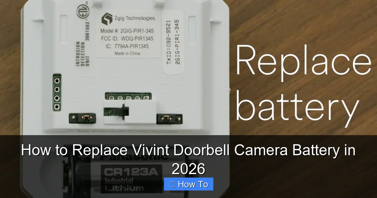 How to Replace Vivint Doorbell Camera Battery in 2026