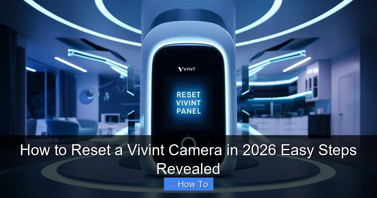 How to Reset a Vivint Camera in 2026 Easy Steps Revealed