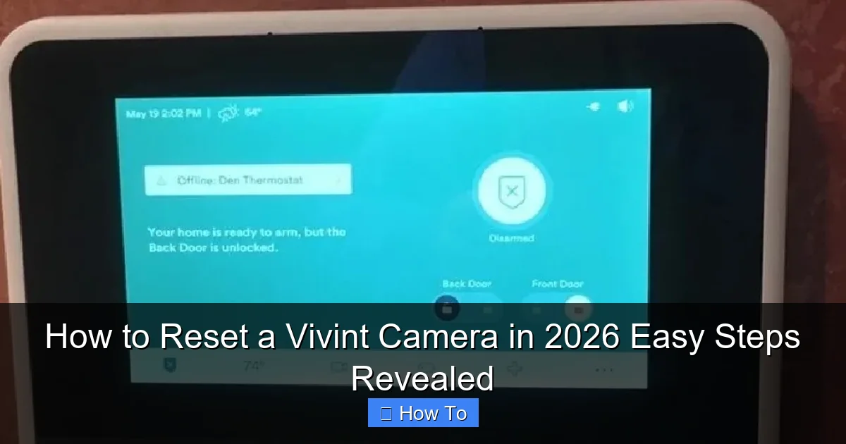 How to Reset a Vivint Camera in 2026 Easy Steps Revealed