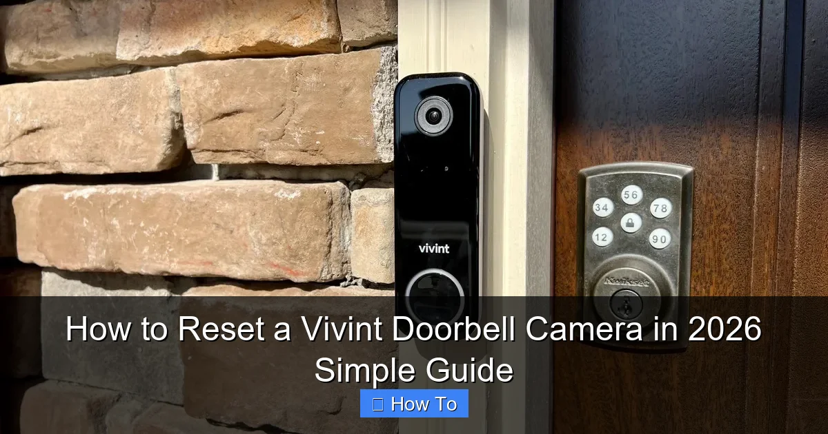 How to Reset a Vivint Doorbell Camera in 2026 Simple Guide