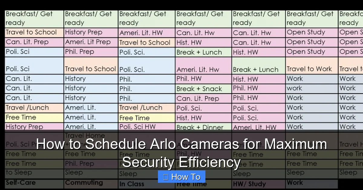 How to Schedule Arlo Cameras for Maximum Security Efficiency
