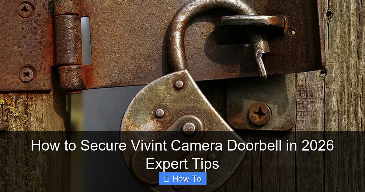 How to Secure Vivint Camera Doorbell in 2026 Expert Tips