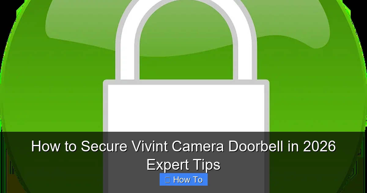 How to Secure Vivint Camera Doorbell in 2026 Expert Tips