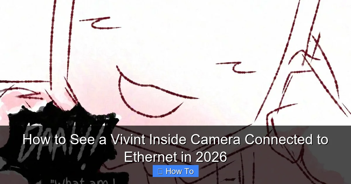 How to See a Vivint Inside Camera Connected to Ethernet in 2026