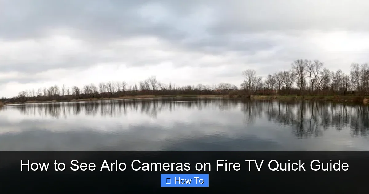 How to See Arlo Cameras on Fire TV Quick Guide