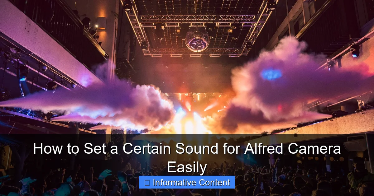 How to Set a Certain Sound for Alfred Camera Easily
