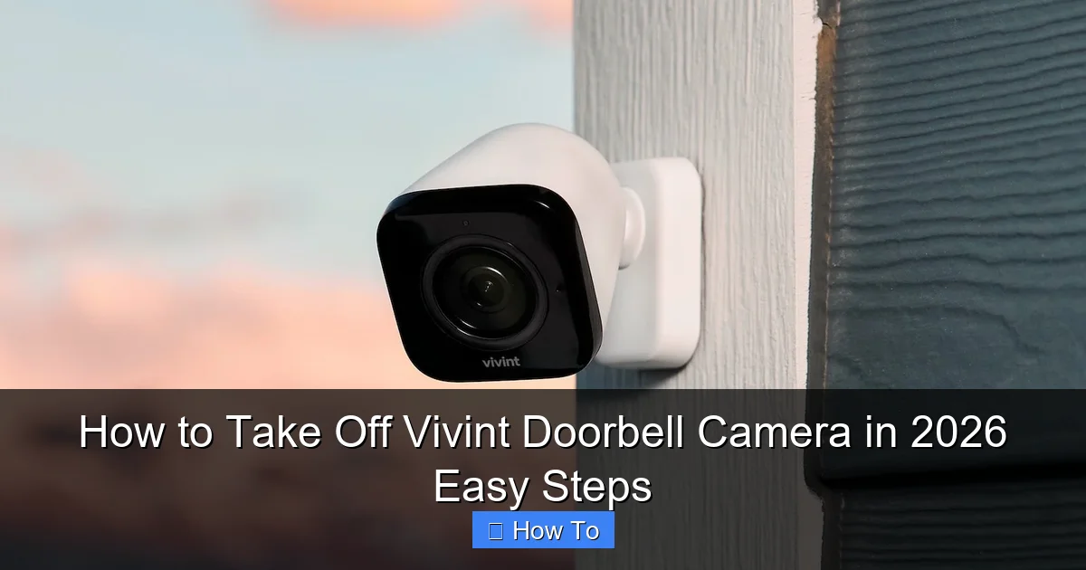 How to Take Off Vivint Doorbell Camera in 2026 Easy Steps