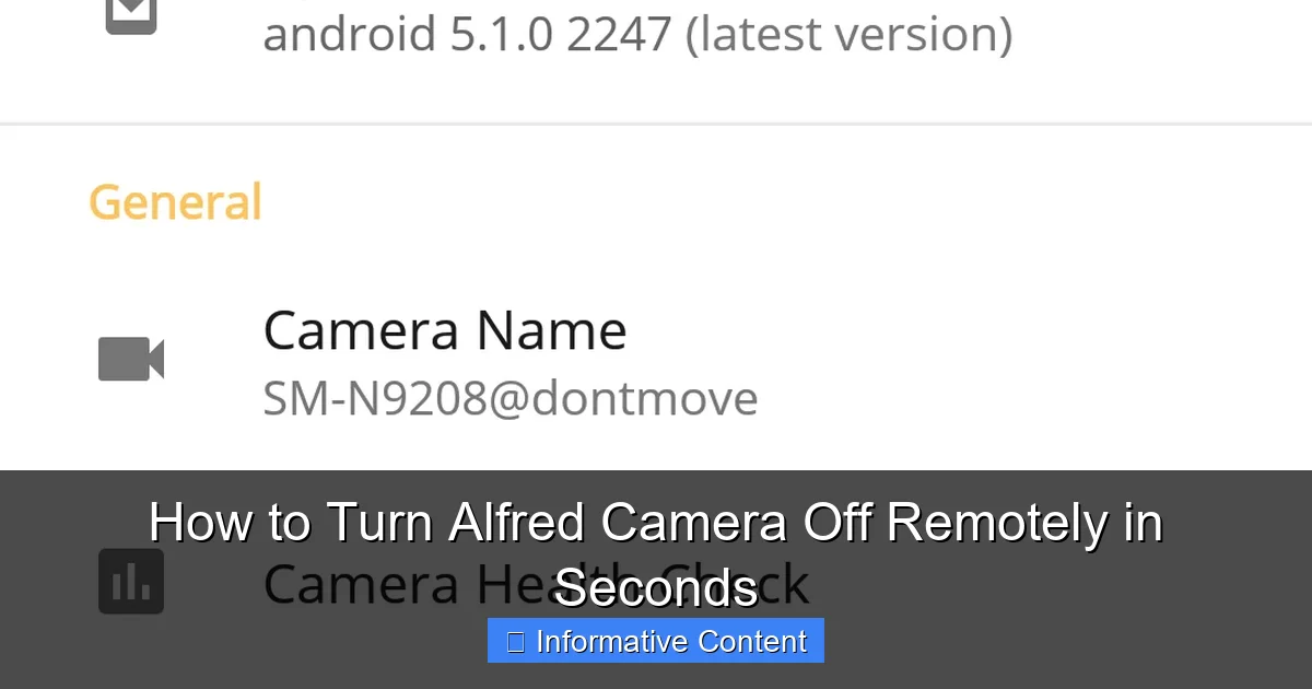How to Turn Alfred Camera Off Remotely in Seconds