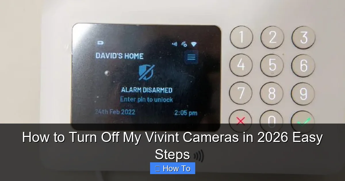How to Turn Off My Vivint Cameras in 2026 Easy Steps