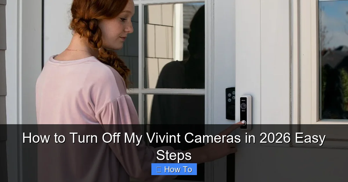 How to Turn Off My Vivint Cameras in 2026 Easy Steps