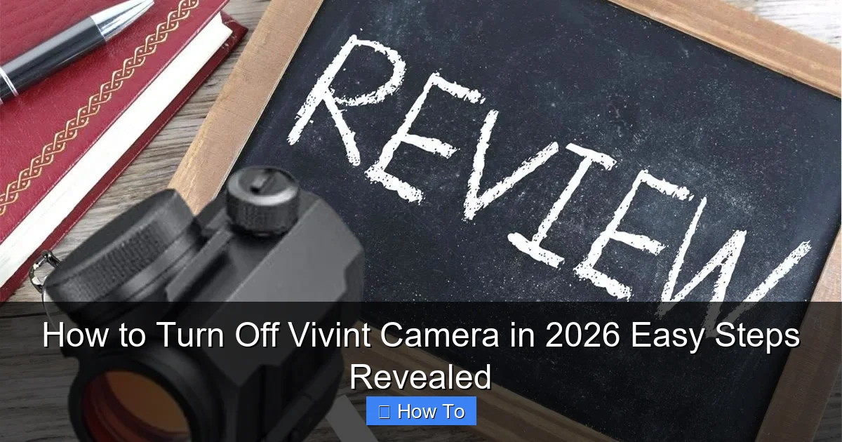 How to Turn Off Vivint Camera in 2026 Easy Steps Revealed