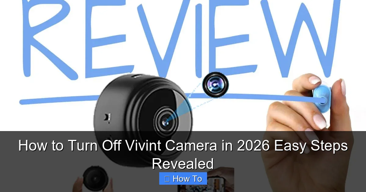 How to Turn Off Vivint Camera in 2026 Easy Steps Revealed