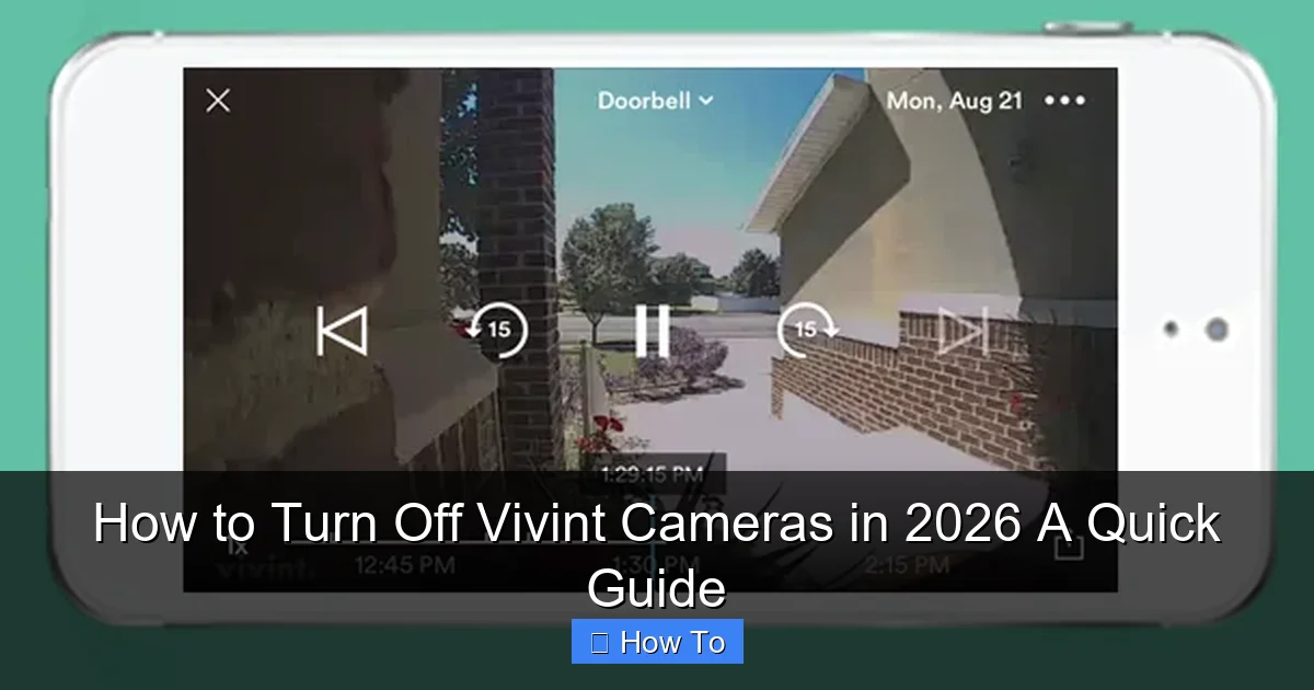 How to Turn Off Vivint Cameras in 2026 A Quick Guide