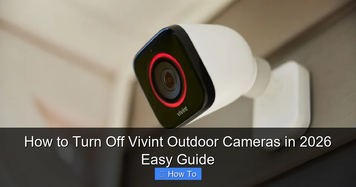 How to Turn Off Vivint Outdoor Cameras in 2026 Easy Guide
