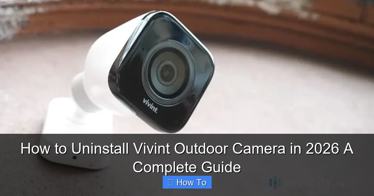 How to Uninstall Vivint Outdoor Camera in 2026 A Complete Guide