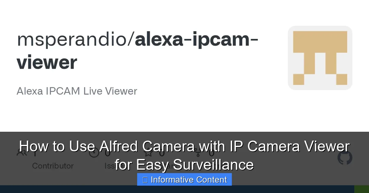 How to Use Alfred Camera with IP Camera Viewer for Easy Surveillance