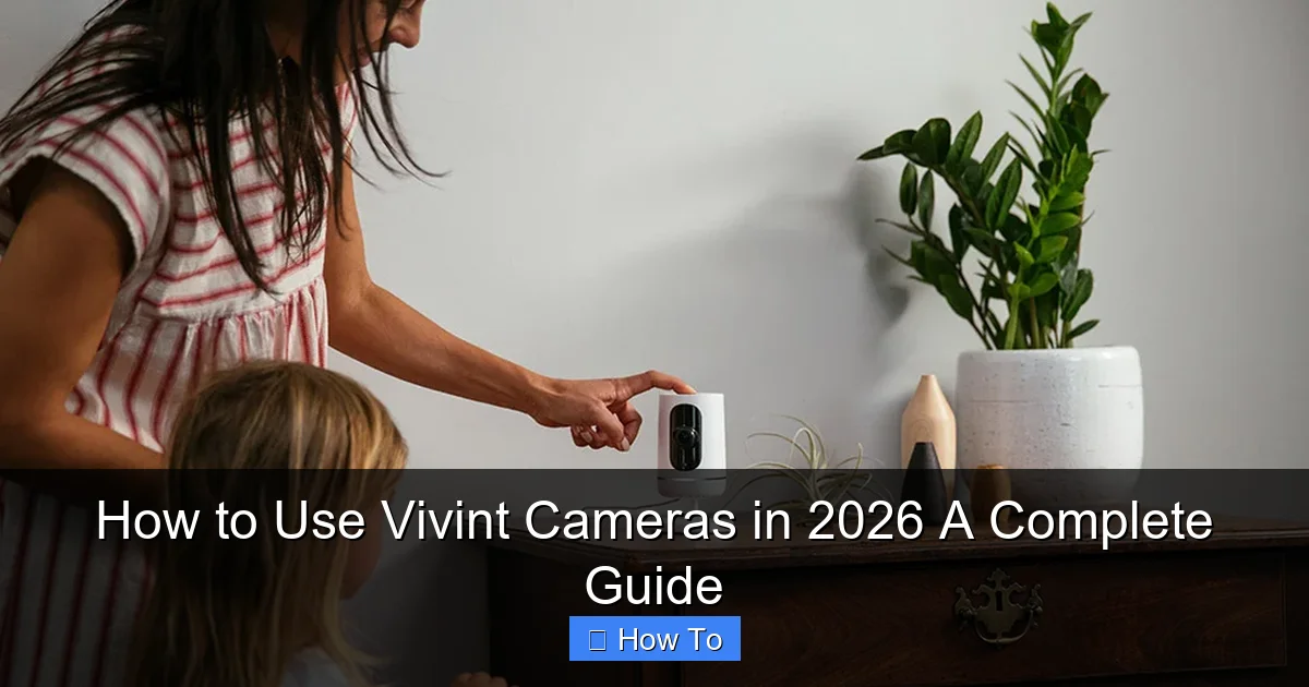 How to Use Vivint Cameras in 2026 A Complete Guide