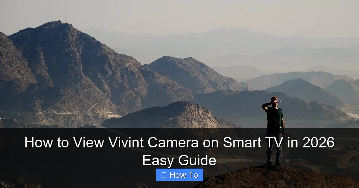 How to View Vivint Camera on Smart TV in 2026 Easy Guide